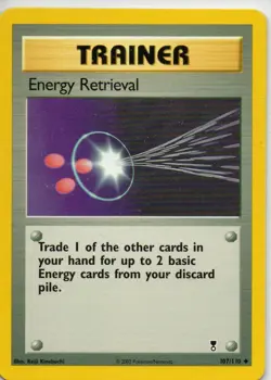 Energy Retrieval 107/110 Legendary Collection Pokemon Card - NM - Image 1