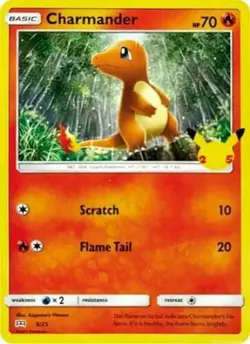 Charmander 9/25 Non Holo McDonalds 25th Anniversary Promo Pokemon Card - NM - Image 1
