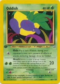 Oddish 68/111 1st Edition Neo Genesis Pokemon Card - NM - Image 1
