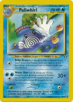 Poliwhirl 44/75 Neo Discovery Uncommon Pokemon Card - NM - Image 1
