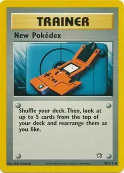 New Pokedex 95/111 Neo Genesis Set Unlimited Pokemon Card - NM - Image 1