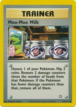 Moo-Moo Milk 101/111 Neo Genesis Set Unlimited Pokemon Card - NM - Image 1