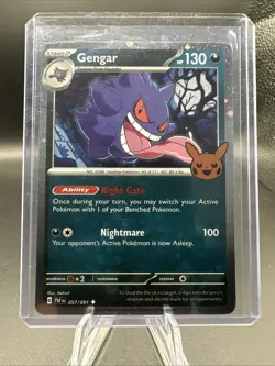 Pokemon Gengar 057/091 Cosmos Holo Trick or Trade Booster 2024 Card - LP - Image 1