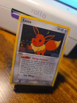 1x Mp+ HpPokemon Eevee EX Stamped Reverse Holo Card 55/115 Unseen Forces - Image 5