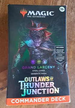 New Magic The Gathering "Grand Larceny" Outlaws Of Thunder Junction Commander... - Image 1