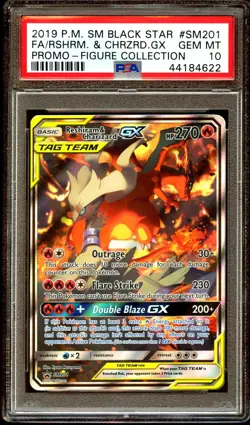 PSA 10 GEM MINT Reshiram & Charizard GX SM201 SM PROMO 201 Pokemon Card 622 - Image 1