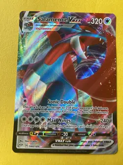 Pokemon TCG Salamence VMAX Darkness Ablaze 144/189 FREE SHIP - Image 1