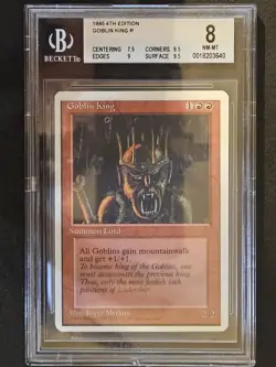 1995 Magic The Gathering MTG Goblin King - Fourth Edition BGS 8 MINT - Image 1
