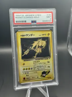 1999 POKEMON JAPANESE GYM 2 #145 ROCKET'S ZAPDOS-HOLO PSA 9 - Image 1