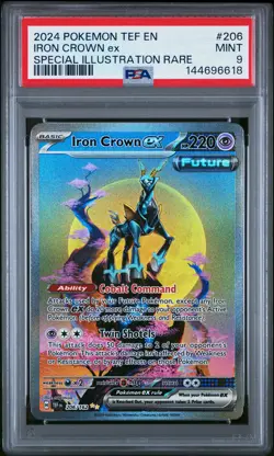 Iron Crown EX 206/162 Special Illustration Rare Pokemon PSA 9 *618 - Image 1