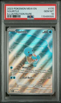 Squirtle 170/165 Illustration Rare 151 Pokemon PSA 10 *995 - Image 1