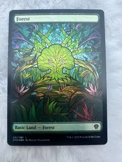 MTG 4x Forest *SHOWCASE FOIL* Dominaria United 281/281 NM - Image 1
