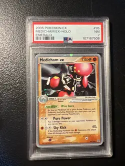 Pokemon Medicham Ex #95 Ex Emerald 2005 Holo PSA 7 - Image 1