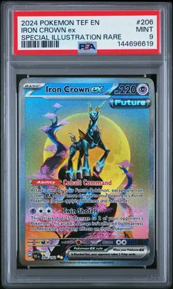 Iron Crown EX 206/162 Special Illustration Rare Pokemon PSA 9 *619 - Image 1