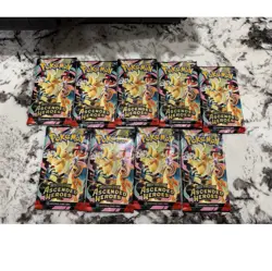 Pokemon Ascended Heroes Booster Pack Lot of 9 Packs - Image 1