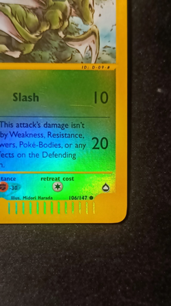 Pokemon Scyther 106/147 Aquapolis - Reverse Holo Common ENG NM Near Mint WOTC - Image 5