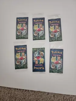 (6x) Pokemon 2019 General Mills Promo Booster Pks Wt Chance Bulbasaur Holo in. - Image 1