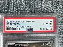 Pokemon Spiritomb PSA 10 148/132 Mega Evolution Illustration Rare Holo - Image 3