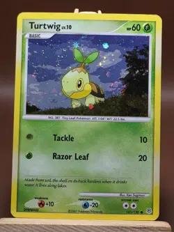 HP SWIRL Turtwig (Cosmos Holofoil) 103/130 League & Championship Pokemon - Image 1