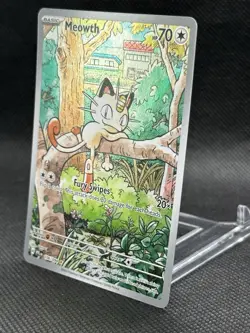 Pokemon Meowth 106/094 Holo Illustration Rare Me02: Phantasmal Flames 70 HP - Image 3