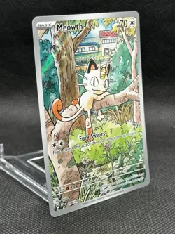 Pokemon Meowth 106/094 Holo Illustration Rare Me02: Phantasmal Flames 70 HP - Image 4