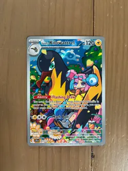 Pokemon TCG Iono's Kilowattrel Illustration Rare Full Art Holo 163/159 SV09 - Image 1