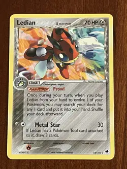 Ledian 18/101 Rare Non Holo Delta Species EX Dragon Frontiers Pokemon TCG - Image 1