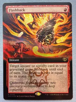 Flashback (Extended Art) *FOIL* - NM - MTG Secrets of Strixhaven SOS #333 Rare - Image 1