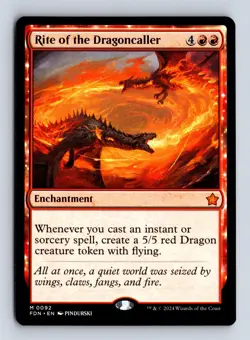 Rite of the Dragoncaller 92 Mythic Foundations Magic: The Gathering NM/M - Image 1