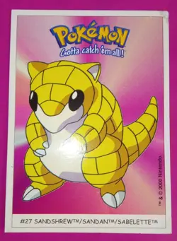VINTAGE RARE Pokemon Sandshrew Sticker, Dunkin Boomer 2000 - Image 1