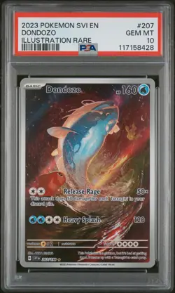 2023 POKEMON SVI EN-SCARLET & VIOLET BASE #207 PSA 10 DONDOZO ILLUSTRATION RARE - Image 1