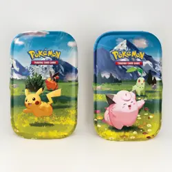 Pokemon TCG Mega Evolution Ascended Heroes Mini Tin 2 Pack Pikachu Clefairy Art - Image 1
