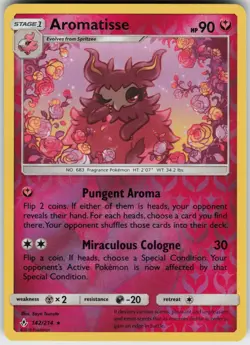 Aromatisse 142/214 Rare Unbroken Bonds Pokemon Reverse Holo Near Mint - Image 1