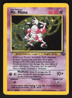 Mr. Mime 6/64 Holo Pokemon TCG Jungle MP - Image 1