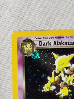 NM Dark Alakazam - Holo Swirl #1 Team Rocket Pokemon TCG - Image 3