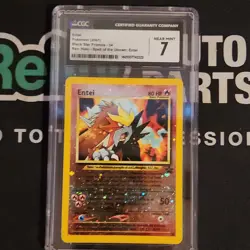 Pokemon Entei Wotc Promo 34/53 Reverse Holo CGC 7 Ken Sugimori 2001 - Image 1