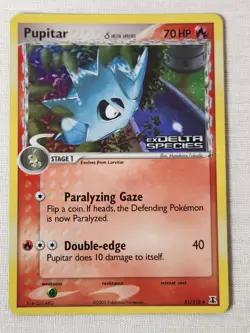 NM Pupitar - Reverse Holo #51 Delta Species Pokemon TCG - Image 1