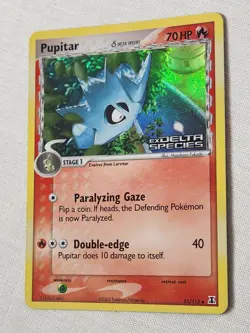 NM Pupitar - Reverse Holo #51 Delta Species Pokemon TCG - Image 3