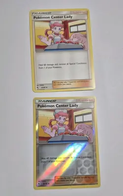 Pokemon Center Lady Rev Reverse Holo SM Hidden Fates Pokemon NM 64/68 Sun Moon - Image 1