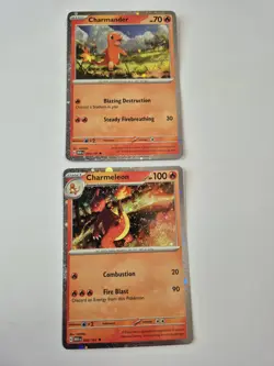 Cosmos Charmander 004 & Charmeleon 005/165 Cosmos Holo 151 Pokemon - Image 1