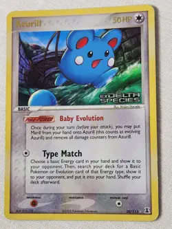 Played (MP) Azurill - Reverse Holo #20 Delta Species Pokemon TCG - Image 3