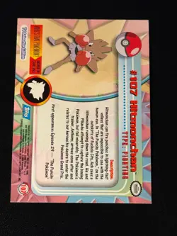 Hitmonchan 107 Holo Pokemon Topps - Image 2