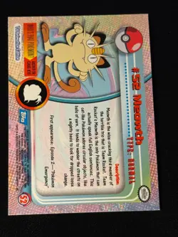 Meowth 52 Pokemon Topps Holo - Image 2