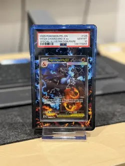 PSA 10 MEGA CHARIZARD X EX 125/094 Phantasmal Flames Pokemon (Includes Guard) - Image 1