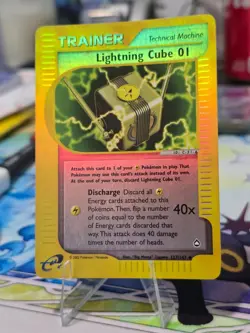 Pokemon TCG: Lightning Cube 01 (Reverse Holo) - 127/147 - Aquapolis - NM - Image 3