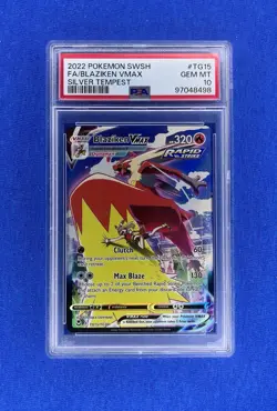 2022 Pokemon SWSH FA/Blaziken Vmax Silver Tempest PSA 10 - Image 1