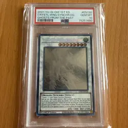 Crystal Wing Synchro Dragon Yugioh 2021 GFTP-EN130 Ghost Rare 1st Edition PSA 10 - Image 2
