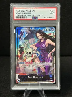 2025 ONE PIECE PROMOS PSA MAGAZINE EXCLUSIVE #038 BOA HANCOCK PSA MINT 9 - Image 1