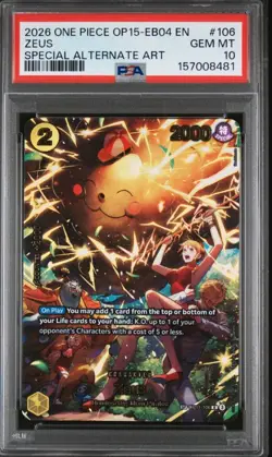 Zeus (SP) - Adventure on Kami's Island (OP15-EB04) One Piece PSA 10 ENG - Image 1