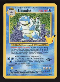 Blastoise 2/102 Pokemon Celebrations Classic Collection Holo Card - Image 1